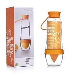 fruit infusing water bottle and juicer orange